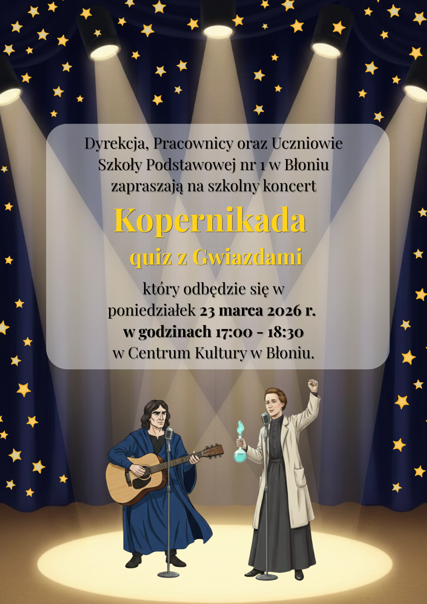 Dyrekcja, Nauczyciele oraz&nbsp;Uczniowie mają zaszczyt zaprosić Sz- P- Zenona Reszkę w&nbsp;muzyczną podr&oacute;ż &ldquo;Dookoła świata z&nbsp;Jedynką&rdquo;- Koncert odbędzie się 11 marca 2024 r- w&nbsp;godzinach 17-00 -1830 w&nbsp;Centr (2)